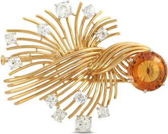 Chaumet Spilla con diamanti e citrino - Oro