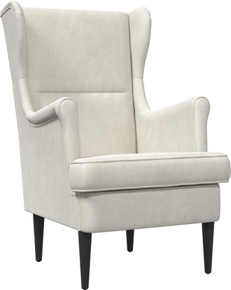 vidaXL Sill&oacute;n Crema Terciopelo Vidaxl