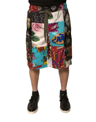 Dolce & Gabbana Patchwork Cargo Bermuda Shorts - Multicolor