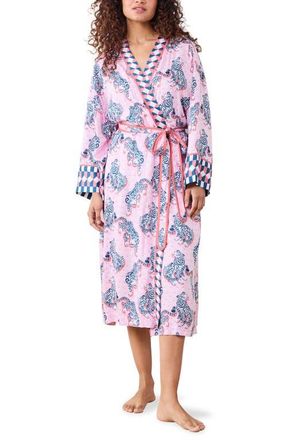 Printfresh Satin Robe in Blush/Bashful at Nordstrom, Size Small