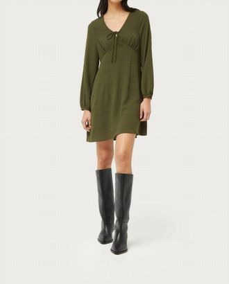 Compa&ntilde;&iacute;afant&aacute;stica Short Crepe Dress In Green