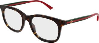 Gucci Rechthoekig Optisch Montuur - Dames - Brillen - Zwart - 53 MM - Accessoires