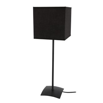 Tosel L&aacute;mpara de mesa 15cm cuadrado negro