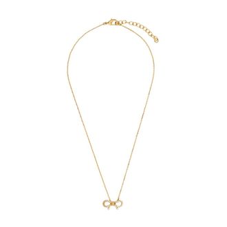 Ferragamo Vara Bow Pendant Necklace - female - Ferragamo - Necklaces - Yellow - ONE SIZE - Accessories