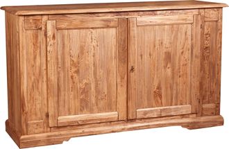 Biscottini International Alacena De Estilo Country De Madera Maciza De Tilo Acabado Con Efecto Natural 180x58x105 Cm