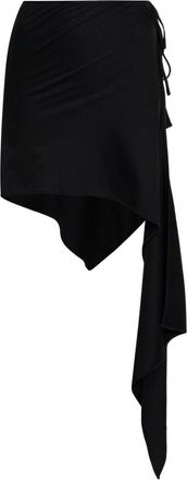 The Attico wrap-up beach skirt - women - Polyamide/Elastane - 40 - Black