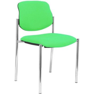 Piqueras y Crespo Piqueras Y Crespo - Villalgordo Silla Confidente De 4 Patas Y Estructrua Cromada Tejido Bali Color Pistacho