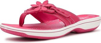 Clarks Breeze Opal Womens Sandals Raspberry Synthetic : 11 B - Medium