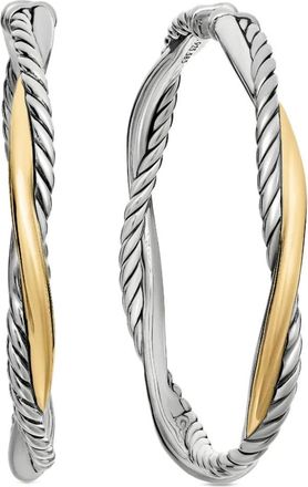 David Yurman Orecchini a cerchio Infinity in oro giallo 14kt e argento sterling (42mm)