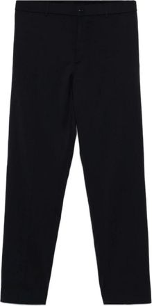 Moncler Donkerblauwe Wollen Broek - Heren - Slim Fit Broeken - Blauw - XL - Wol - Broeken