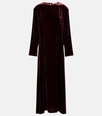 Asceno Jody velvet midi dress