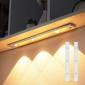 OEM Iluminaci&oacute;n Led Para Armarios - Inal&aacute;mbrica - Sensor De Movimiento - Magn&eacute;tica - Recargable - 3 Modos De Luz - Regulable - Paquete De 2
