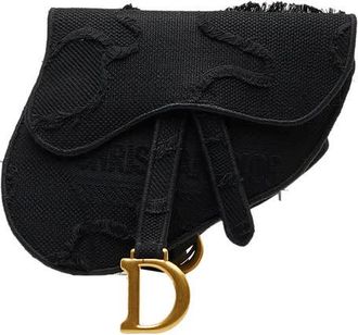 Dior Pre-owned Dior Embroidered Canvas Camouflage Saddle Belt Bag Ladies 50-MA-1129