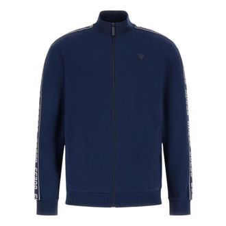 Guess Zip-throughs, male, Blue, Size: M New Arlo Sweatshirt