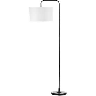 OEM L&aacute;mpara De Pie De Interior, Moderna L&aacute;mpara De Pie De Metal Negro Para Sal&oacute;n Con Pantalla, Cable De 180 Cm, 64 X 38 X 163,5 Cm, Negra -crezuo