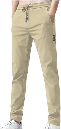 Generic Fleece Lined Trousers Men Drawstring Elasticated Waist Tracksuit Bottoms with Pockets Mens Joggers Casual Thermal Warm Winter Clothes (UK, Alpha, L, R