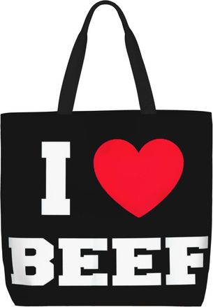 Generic Women Handbag I Love Beef Daily Bag Lightweight Folding Ladies Purse, For Swim, Graduation, Holiday, School, Birthday