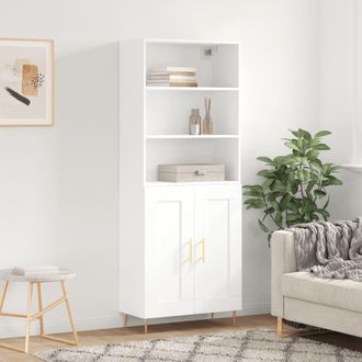 Berkfield Home Highboard White 69.5x34x180 cm Engineered Wood