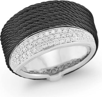 Al&oacute;r Womens Peekaboo Ring In Black