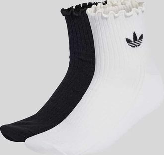adidas Originals Socken mit Logo Stitching im 2-er-Pack in Weiss, Gr&ouml;&szlig;e 34-36