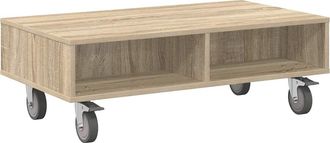 vidaXL Mesa Lateral Con Ruedas Roble Sonoma 90 X 50 X 30 Cm Vidaxl