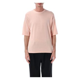 Roberto Collina T-Shirts, male, Pink, Size: L Over S/S Tee