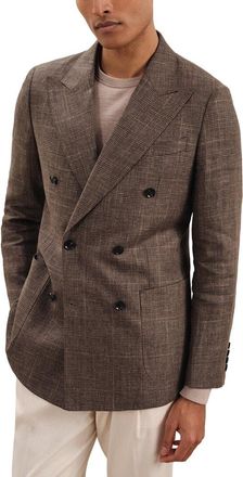 Reiss Ramsay Peak Check Linen Jacket