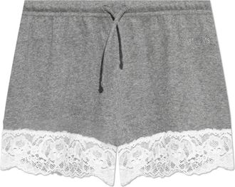 VETEMENTS Klassieke Shorts met Kant - Dames - Bermuda - Grijs - S - Katoen - Korte Broeken