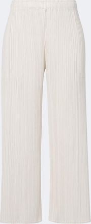 Pleats Please Issey Miyake Monthly Colors: August pleated wide-leg pants