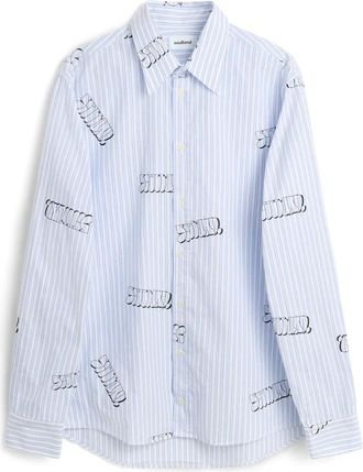 Soulland Rado Shirt - Heren - Casual Overhemden - Blauw - L/Xl - Katoen - Overhemden
