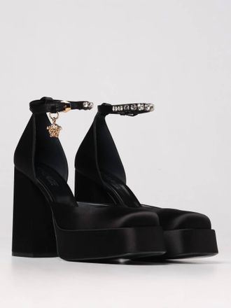 Versace Womens Decolette Platform Heel In Black
