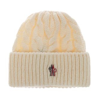 Moncler Grenoble Apres-Ski Muts - Dames - Accessoires - Beige - Maat: ONE Size Zijde