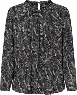 In Front Bluse - - Blouses & Shirts - Donna - Nero - XL