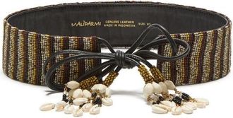 Maliparmi Cintura Shell & Stripes Belt - Dames - Riemen - Veelkleurig - 80 CM - Katoen - Accessoires