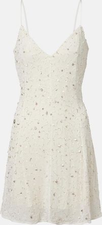 Staud Emily embellished tulle minidress