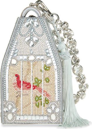 Judith Leiber Landmark Birdcage Crystal Minaudi&egrave;re in Silver Rhine Multi at Nordstrom