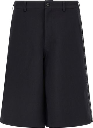 Comme Des Gar&ccedil;ons Blue Polyester Bermuda Mens Shorts