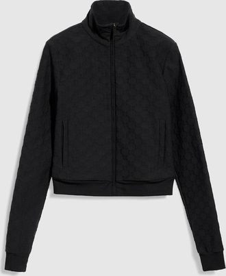 Gucci GG Jersey Jacquard Zip Jacket, Black, Ready-to-wear