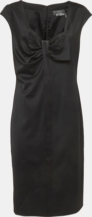 Ferragamo Black Gabardine Sheath Dress