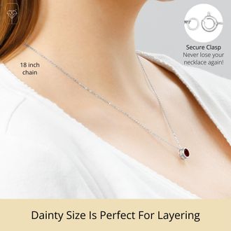 MAX + STONE 14k Yellow or White Gold 7mm Round Pendant Necklace with 18 Inch Cable Chain