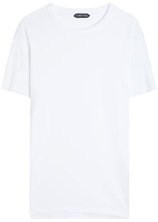 Tom Ford Perforated Cotton T-shirt - White - 52 (IT52 / XL)