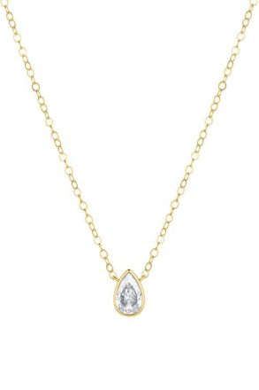 Set & Stones Mavis Teardrop Solitaire Necklace in Gold at Nordstrom