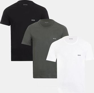 HUGO BOSS Mens 3 Pack Logo Underwear T-Shirts - Multi - Size: 42