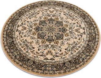 RugsX Rugsx - Wool carpet polonia circle kordoba sepia 2 brown brown round 200 cm