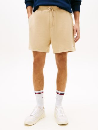 Tommy Jeans Sweatshorts TOMMY JEANS TJM FLAG BEACH, Herren, Gr. XXL, N-Gr, gentle gold, Sweatware, Obermaterial: 80% Baumwolle, 20% Polyester, Hosen Sweatshorts
