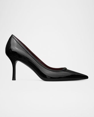 Tory Burch Patent Mini Buckle Pumps