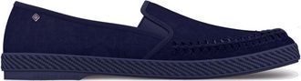 Rivieras Shoes Slip-On Woven Split Toe Moccasin in Navy at Nordstrom, Size 41