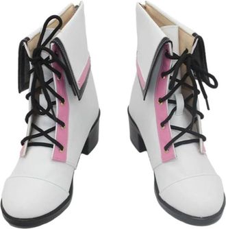 Generic Womens Anime Cosplay Boots for Momoi Airi Fancy Stage Performance Props Shoes Custom Made Halloween Christma Comic Con (White,11.5)