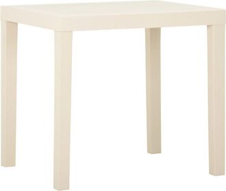vidaXL Mesa De Jard&iacute;n De Pl&aacute;stico Blanca 79x65x72 Cm Vidaxl