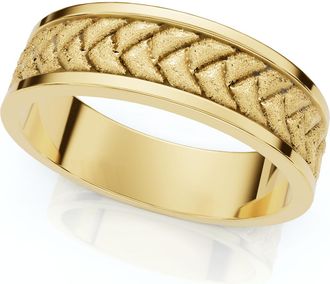 Pompeii3 6mm Mens 14k Gold or Platinum Wedding Band